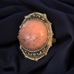Vintage Victorian Pink Coraline stone ring